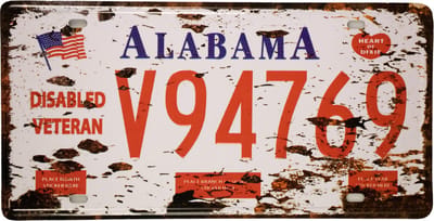 Muurplaat - Kenteken plaat Alabama veteran - Metalen wandbord - Mancave - Mancave decoratie - Metalen borden - Metal sign - Bar decoratie - Tekstbord - Wandborden - Wand Decoratie - Cave & Garden