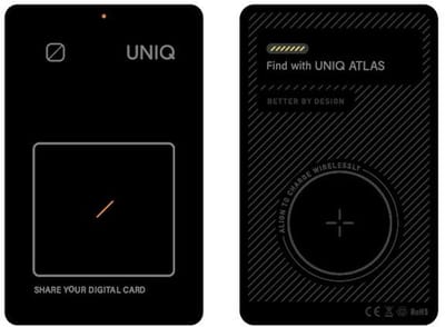 UNIQ Atlas Serie - NFC Lokalisator - Grijs - Modern Design - Compact - Duurzaam
