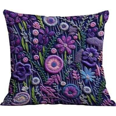 Nieuw Imitatie Geborduurde Bloemen Kussensloop Kort Fluweel Dubbelzijdig Bedrukt Huis Sofa Kussen Kussensloop 45 * 45Cm