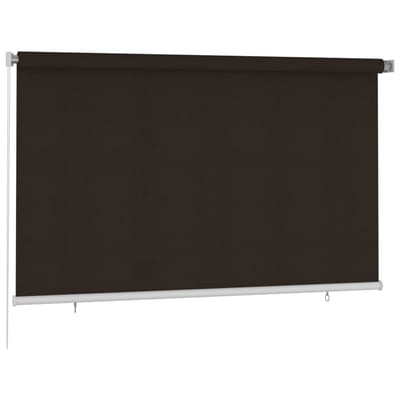 vidaXL - Rolgordijn - voor - buiten - 240x140 - cm - HDPE - bruin