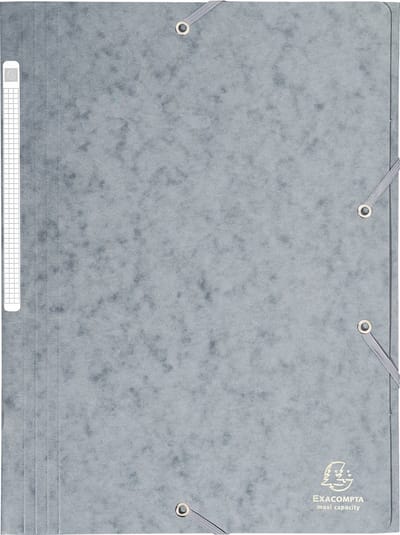 Exacompta 25x Elastomap Maxi capacity in glanskarton 425gm2 - A4 - Grijs - 17110H
