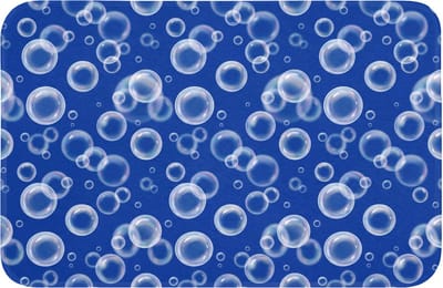 Badmat 60x40 cm - Antislip - Bubbels - Patroon - Blauw - Badmatten voor badkamer - Badkamermat - Douchemat - Badkamer mat