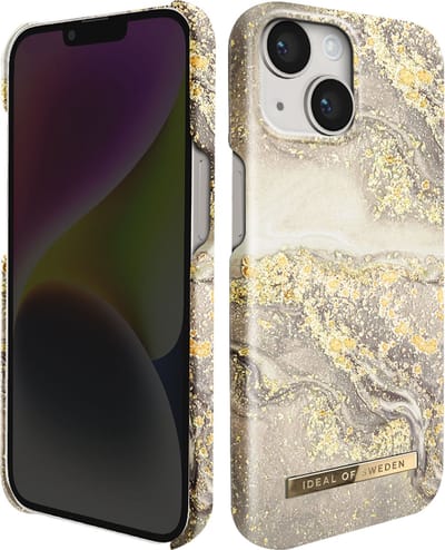 iDeal of Sweden hoesje voor iPhone 14 Plus - Backcover - Fashion Case - Sparkle Greige Marble
