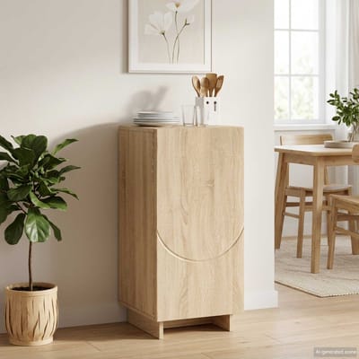 vidaXL - Dressoir - Sonoma - Eiken - 33,5 - x - 34,5 - x - 75 - cm - Bewerkt - hout