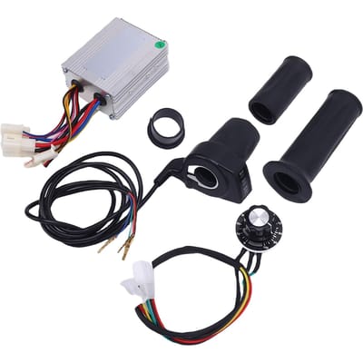 12V 500W Geborstelde Motor Snelheidsregelaar met Gashendel Kit Aluminiumlegering Controller Draaigas Set voor black