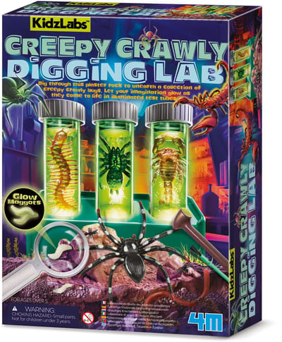 4M Wetenschap En Spel - Creepy Crawly - Opgraafkit En Labo - KidzLabs - 5 Jaar