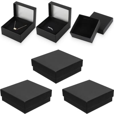 Dailygoods- Geschenkdoos met deksel - Kleine geschenkdozen - Sieradendoos - Juwelendoos - 8 x 8 x 2 cm - Kerstcadeau - Cadeaudoos