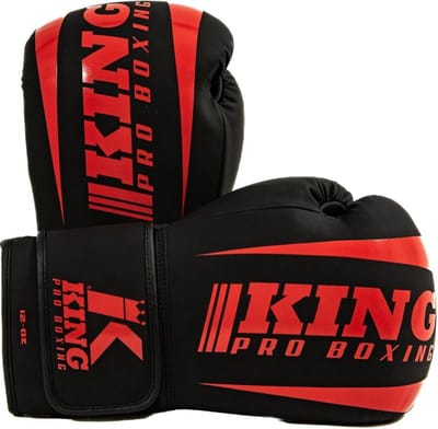 King Pro Boxing KPB/REVO 8 Bokshandschoenen Zwart Rood - 10 OZ