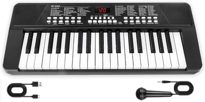 Elektronisch Toetsenbord - Keyboard Piano - Muziek Leren - 37 Toetsen met LED - 1.2 Kilogram - Zwart