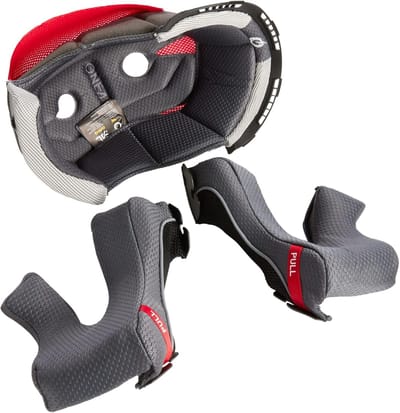 Helm Vulling Set - Binnenvoering Wangpads - Fietsen Bescherming - Originele Onderdelen - Maat L - Zwart Grijs