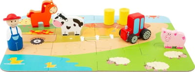 Small Foot Speelset Farm In Een Koffer Junior 14-delig