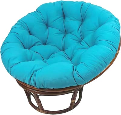 Hangstoel Kussen - Schommelstoel Kussen Zitkussen - Buiten Ontspannen - Extra Dikke Vulling - 100 x 100 cm - Blauw