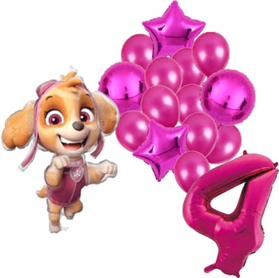 Paw Patrol Skye ballonnen pakket - 61x91cm - Folie Ballon set - Themafeest - Verjaardag - 4 jaar - Ballonnen - Versiering - Helium ballon