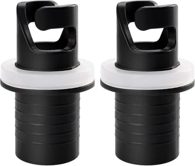 Opblaasbare Boot Adapter - Kajak Adapter Ventiel - Boot Opblazen - Stevige Kunststof Structuur - 2 Stuks - Zwart