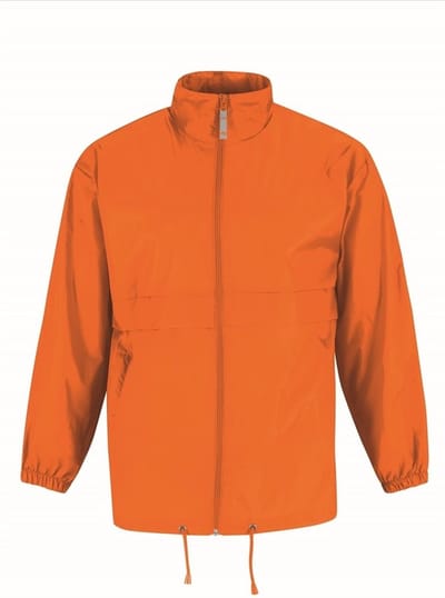 Windjas/regenjas voor heren oranje maat S