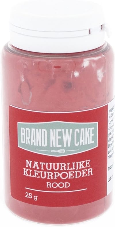 BrandNewCake® Natuurlijke Kleurpoeder Rood 25gr - Eetbare Voedingskleurstof - Kleurstof Bakken