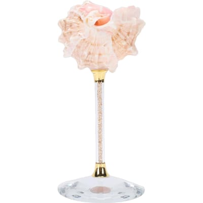 Mer    Coupe Calice Poli Mer  Design Élégant Coupe Boisson Froide Décoration de Table beige