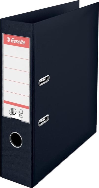 Esselte Ordner Power N° 1 Vivida ft A4, rug van 7,5 cm, zwart (10 stuks)