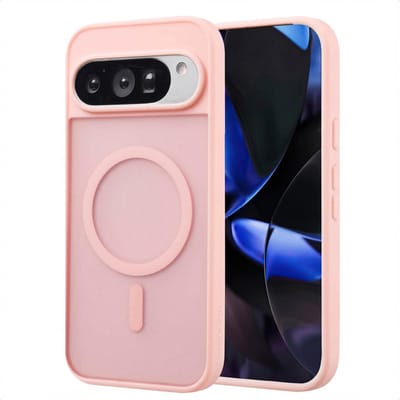 imoshion Hoesje - Geschikt voor Google Pixel 10 / 9 / 9 Pro / 10 Pro - Color Guard Backcover met Magnetische Ring - Lichtroze
