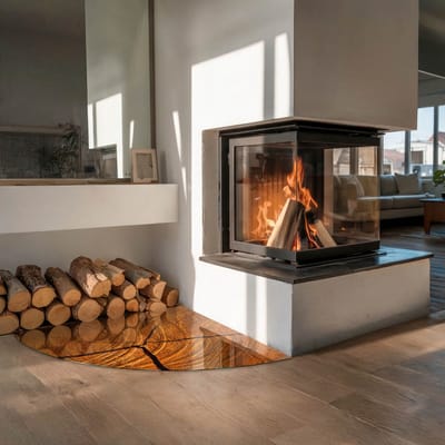 Coloray Vloerplaat Houtkachel - Plaat onder Houtkachel - 100 cm x 100 cm - Kachel Onderplaat - Oranje Vloerplaat Kachel - Verwarmingsaccessoires - Onderplaat Kachel - Houtkachel Vloerplaat - Vloerplaat Voor Kachel