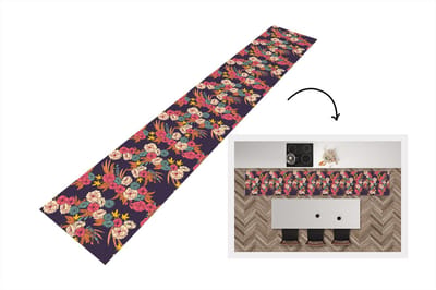 Keukenloper - Loper keuken - Boeket - Bloemen - Tropisch - Patroon - 300x50 cm - Keukenloper vinyl