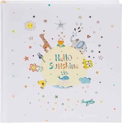 GOLDBUCH GOL-15465 TURNOWSKY Babyalbum HELLO SUNSHINE als Fotoboek, geen tekst, 60 witte pagina's, 30x31 cm