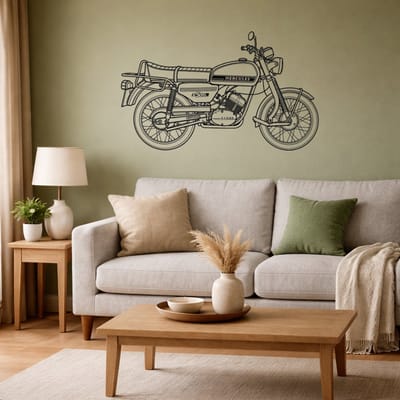 BR2Laser Hercules K 50 RL – Wanddecoratie – Lasergesneden Hout – Motorkunst – 35 cm Breed