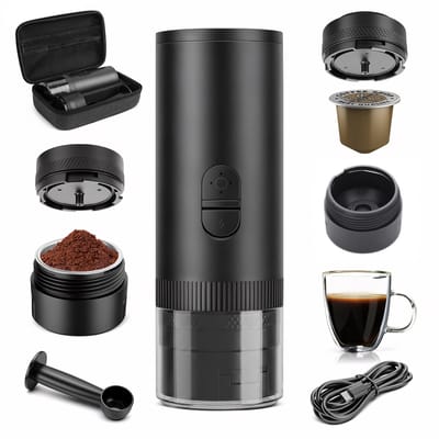 Mini Koffiezetapparaat Camping - Draagbare Espressomachine - 7800 mAh - 2-in-1 - 100 ml Watertank