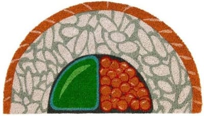 Fisura Deurmat Sushi 40 X 70 Cm Kokosvezel/pvc Beige/oranje