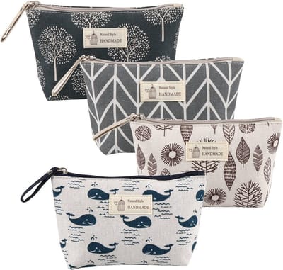 Herbruikbare Make-up Tas Set van 4 Stuks – Waterdichte Cosmeticazakken voor Reis en Organisatie
