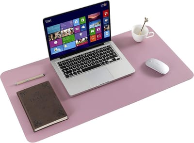Famanu – Bureaumat - Bureaulegger Bureaumat Groot - Dubbelzijdige Antislip Bureauonderlegger Laptop Bureaumat Zachte Waterdichte Voor Kantoor en Thuis(Paars&Roze,80 * 40cm)