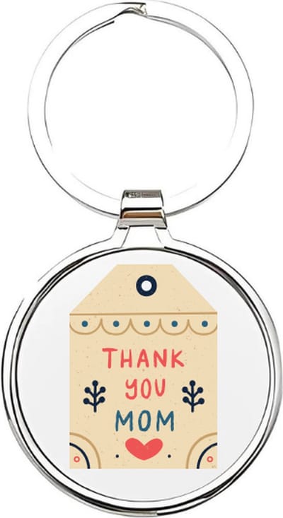 Akyol - Thank you mom Sleutelhanger - moeder - Mama's - Moeder sleutelhanger - mama sleutelhanger - Sleutelhanger mam - Familie sleutelhanger - moederdag cadeautje - Mama cadeau - mom - stiefmoeder - schoonmoeder - mothersday - 4 x 7,5 CM