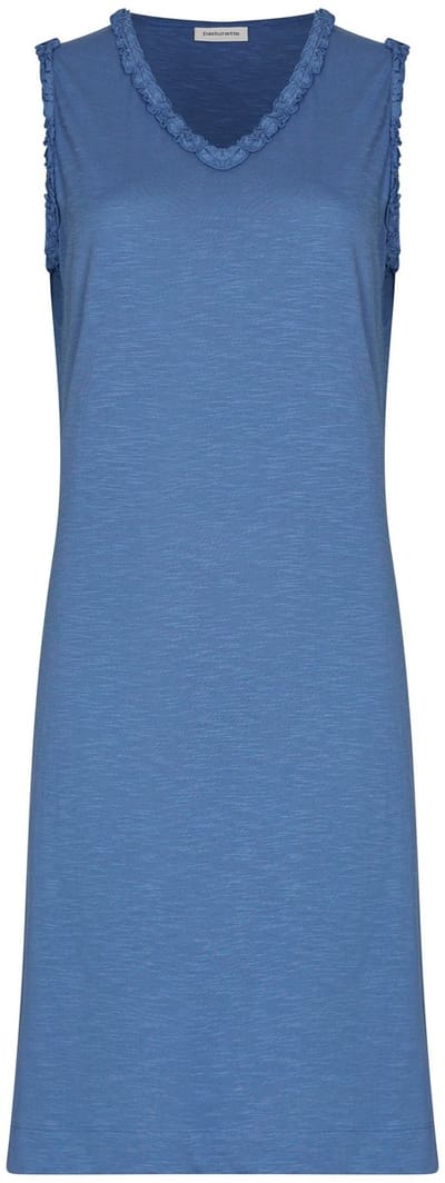 Pastunette - Nachthemd - Stone Blue - Katoen - Blauw - Mouwloos - Maat 36