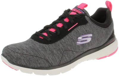 Skechers Flex Appeal 3.0-Steady Energy Dames Sneakers - Black/Pink