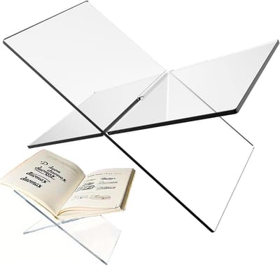 KZQ Acryl Boekenplank - Boekenplank - Salontafelboekenplank - Receptenbord - Keukenrecepten - Woondecoratie - Decoratie voor de eettafel - 28 x 15.1 x 15.5 cm-5mm dik