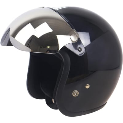 Universeel Winddicht 3 Drukknopen Motorhelm Vizier Voorste Klapbaar Vizier Wind Vizier Vervanging voor Motorhelm black