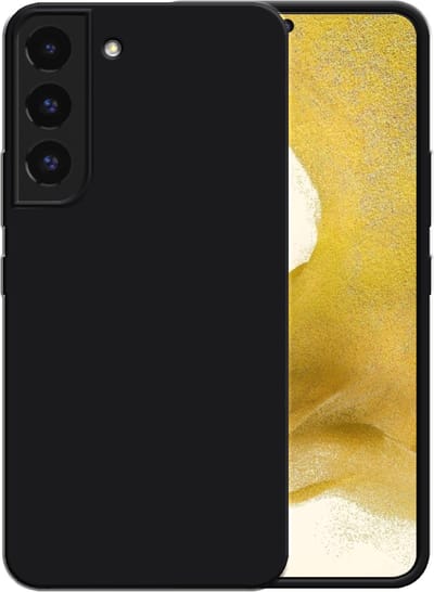 Smartphonica Siliconen hoesje voor Samsung Galaxy S22 Plus case met zachte binnenkant - Zwart geschikt voor Samsung Galaxy S22 Plus