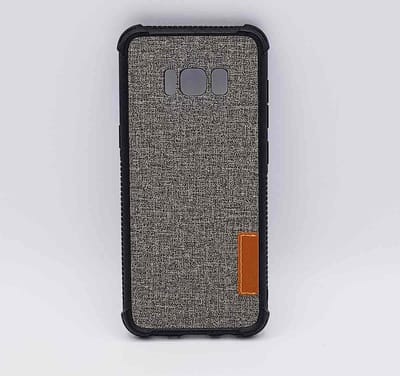 Geschikt voor Samsung Galaxy S8 – hoes, cover – TPU – Jeanslook – kaki