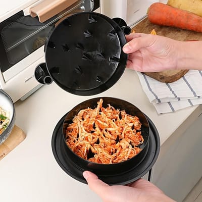 Outil réutilisable pour déchiqueter la viande de poitrine de poulet, trancheur domestique auxiliaire pour aliments déchiquetés, outil pour déchiqueter et séparer la viande de poulet noir