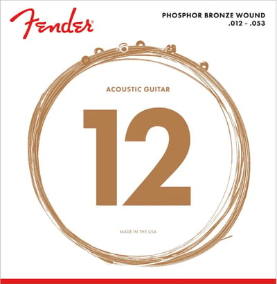 Fender 60L Phosphor Bronze Snaren voor Akoestische Gitaar (12-53)
