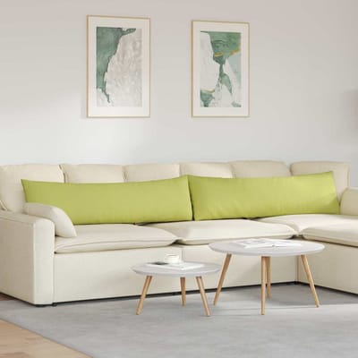 vidaXL - Zitkussens - 2 - st - Stof - Lichtgroen - 145 - x - 40 - cm