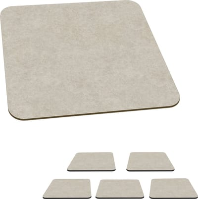Onderzetters voor glazen - Steen - Beton - Patronen - 10x10 cm - Glasonderzetters - 6 stuks