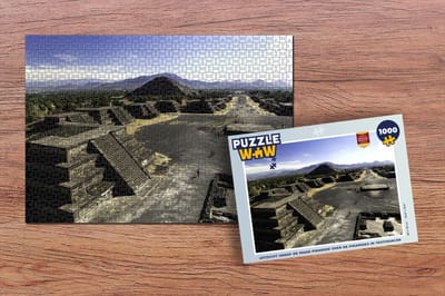 Puzzel Uitzicht vanaf de Maan Piramide over de piramides in Teotihuacán - Legpuzzel - Puzzel 1000 stukjes volwassenen