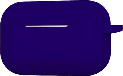 Hoesje - Geschikt voor Apple Airpods Pro - Siliconen Hoes met Clip - Silicone Case Cover - Midnight Blue