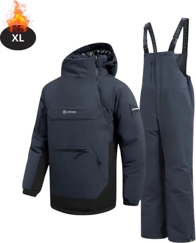 Bovista Skipak - SkiBroek - Skijas - Ski Suit - Wintersport - Heren - 2-Delig - Donkergrijs - Maat XL