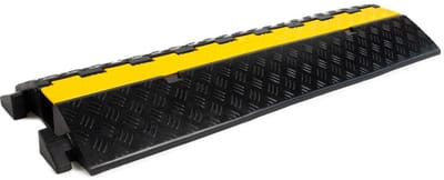 Rubbermagazijn - Kabelbrug - 1 kanaal - Zwart-Geel - LxBxH=940x250x65mm - Kabelbeschermer - Veilige verwerking van kabels - Kabelgoot