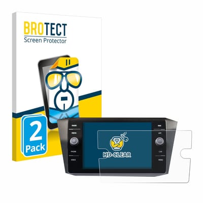 BROTECT - Screenprotector voor Volkswagen Discover Media Golf Alltrack / Tiguan 2018 - Folie Beschermfolie transparant 2 Stuks