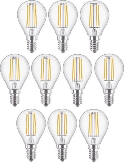 10 stuks | Philips LED kogellamp 4.3W 470lm 2700K helder Niet-Dimbaar P45 | E14 | Extra Warm Wit | 4.3 watt | 15.000 Branduren