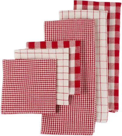 Geweven katoenen zwaargewicht keukenschotelhanddoeken - absorberende wasdrogende handdoeken - dagelijks koken en bakken - vakantiecontroles - 18 x 28 - vaatdoek 13 x 13