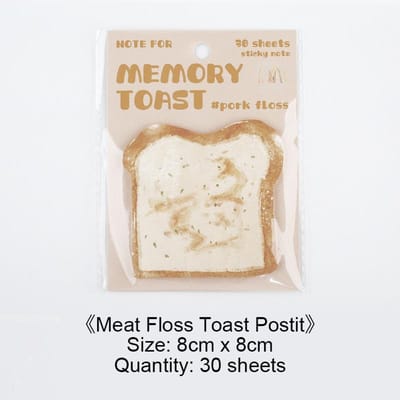 30 Feuilles/paquet Autocollant Pratique Toast Créatif Décoration Feuilles Mobiles Bloc-notes Mémo Couleurs Notes Adhésives Bureau Note Mémo Scrapbook
